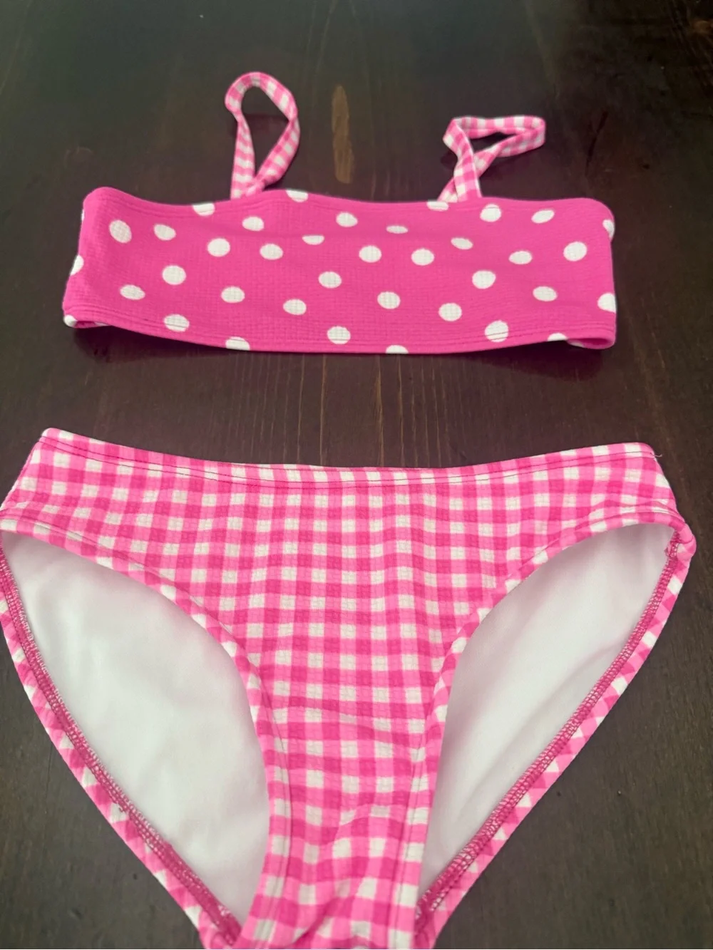 Cat & Jack Pink Gingham Girls Swim Bottom